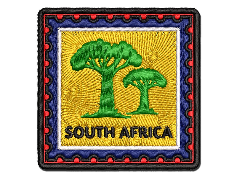 South Africa Travel Baobab Trees MultiColor Embroidered IronOn or