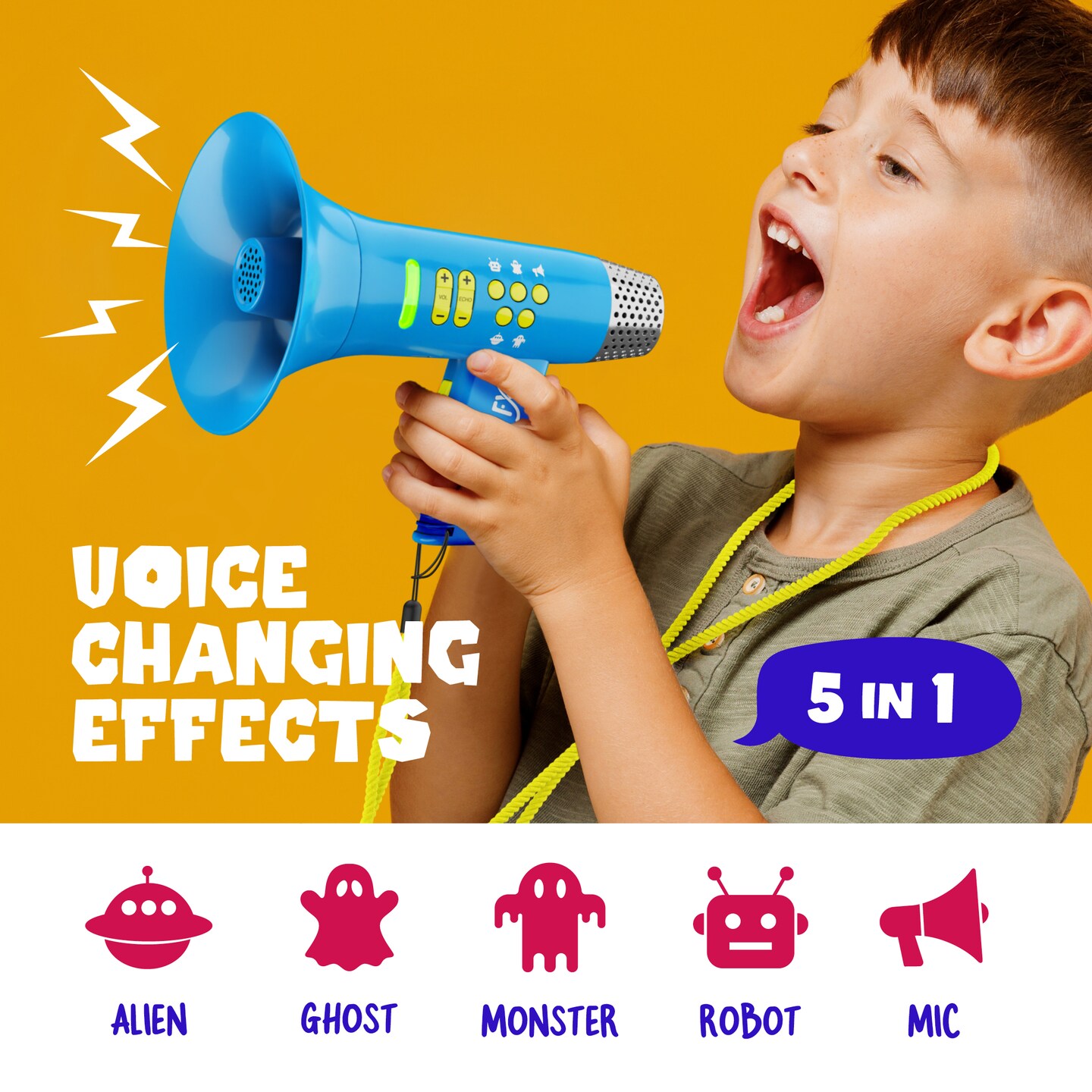 Mini Explorer Voice Changer for Kids - Voice Changing Device for Boys &#x26; Girls Ages 3-8+ Olds - Easter, Birthday Gifts for 3, 4, 5, 7, 8 Year Old Boy - Cool Outdoor Toys Gift Ideas for Kid, Toddler