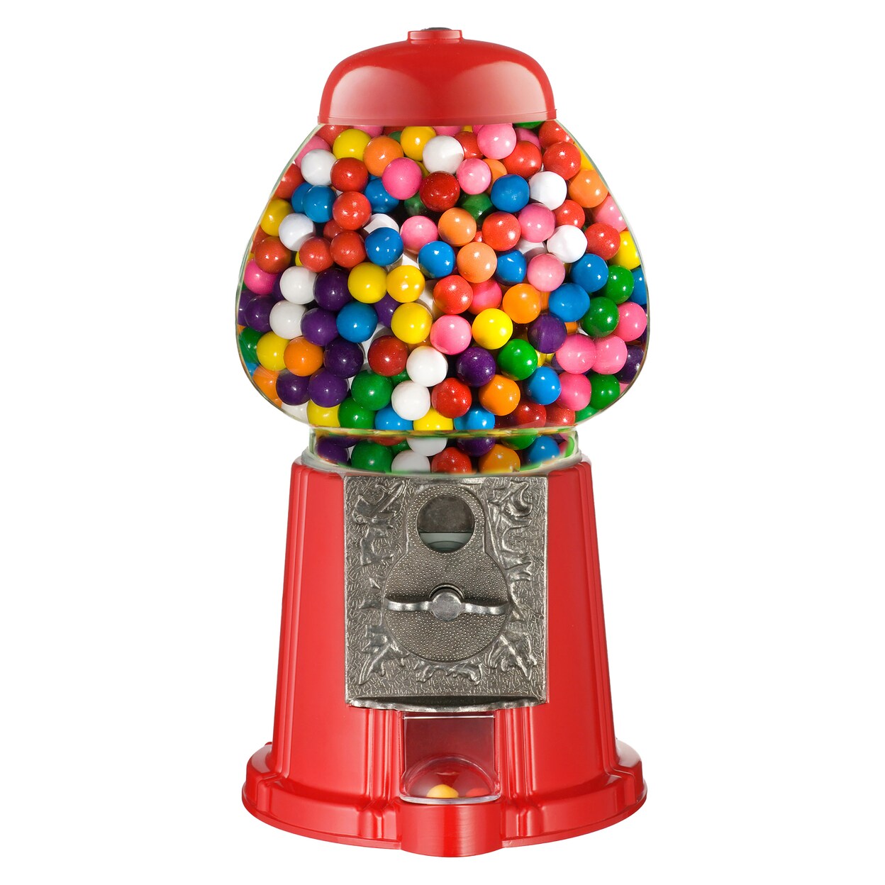 Candy Gumball Machine 15 Inch Vintage Metal Glass Dispenser Adjustable Bank
