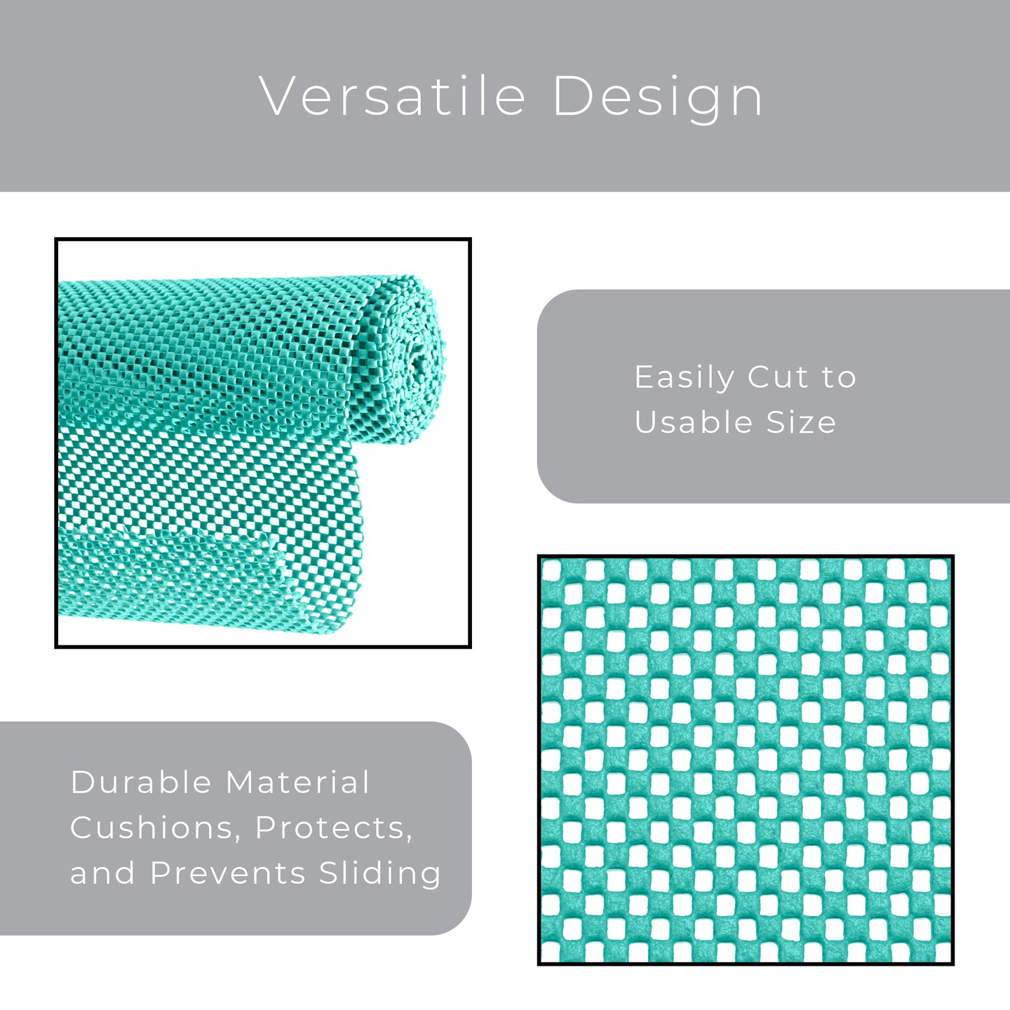 Smart Design Premium Grip Shelf Liner - 12 Inch x 20 Feet - Mint