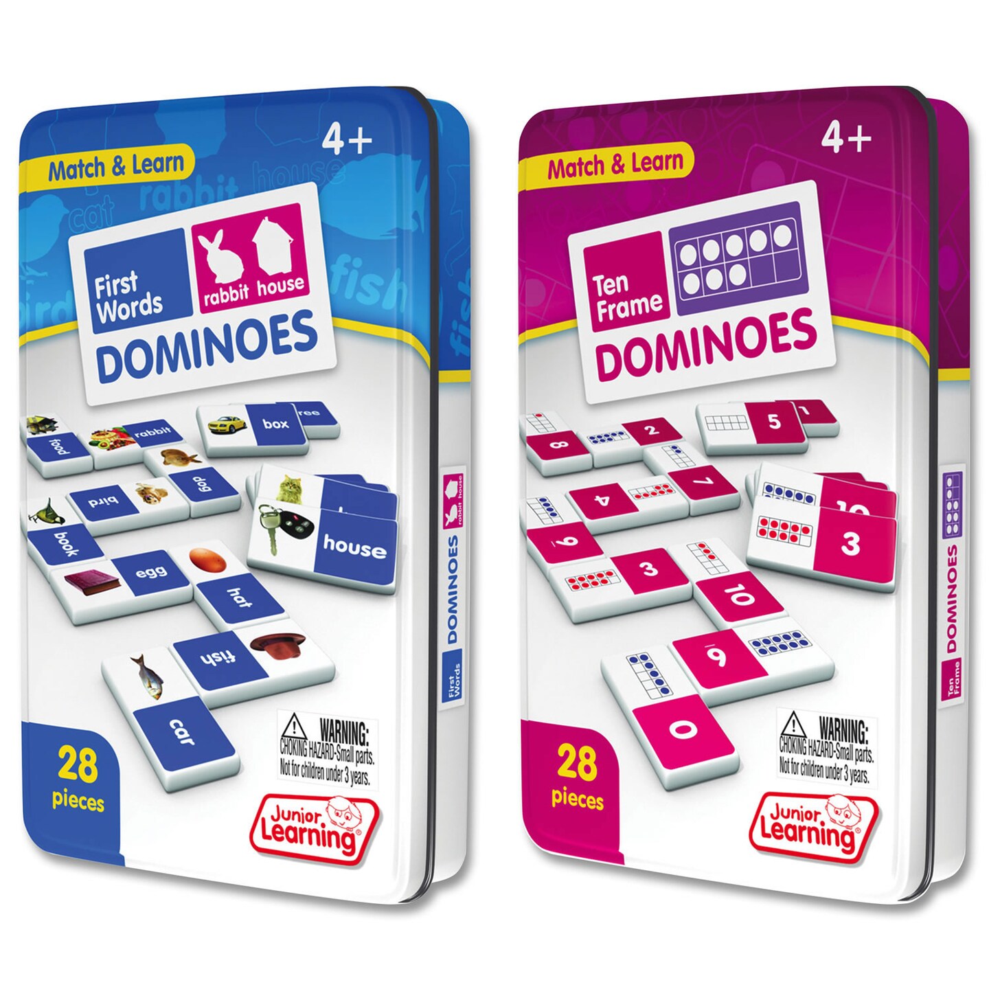 Junior Learning Ten Frame &#x26; First Words Dominoes Game Set