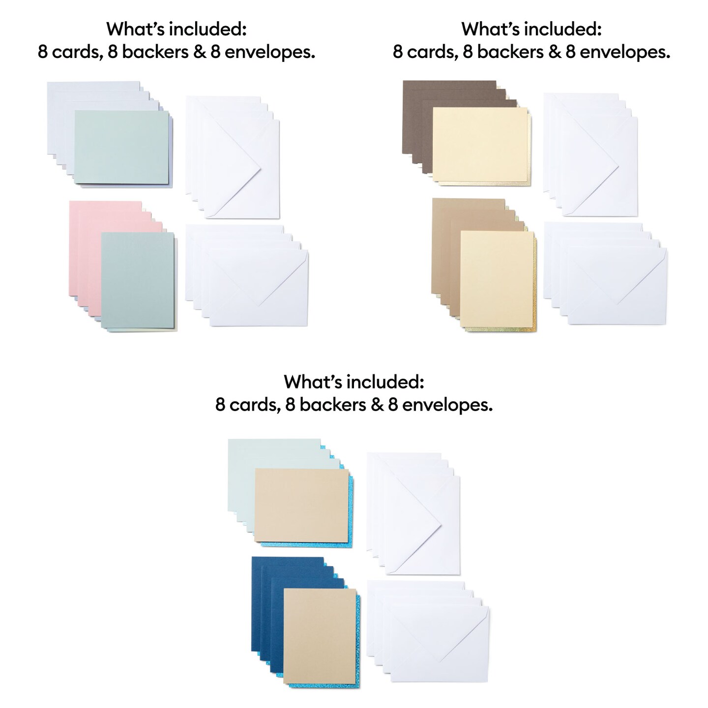 Cricut Joy Cutaway Cards Neutrals, Marina, Pastels Sampler Bundle