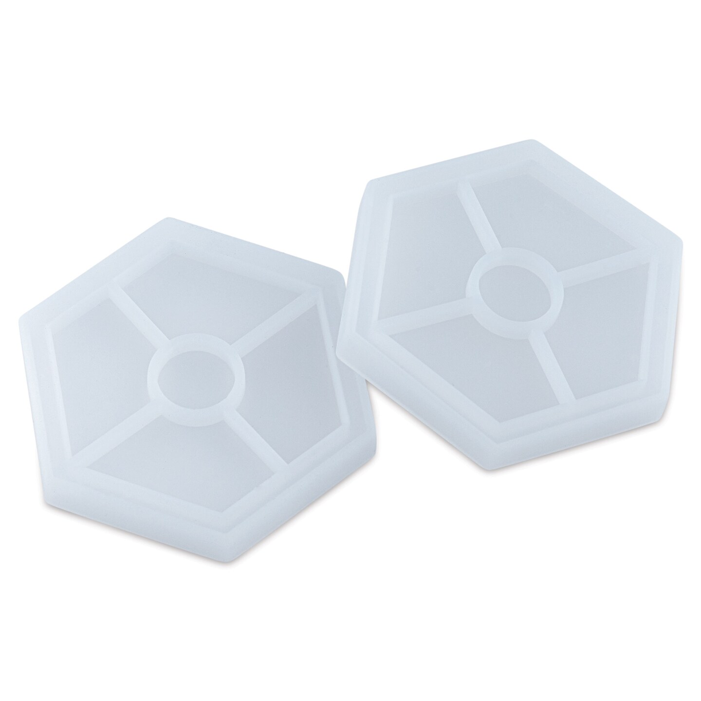 Colorberry Coaster Silicone Mold Set - Hexagon, Pkg of 2