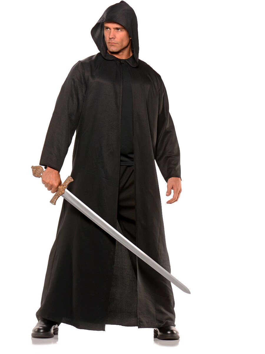 Men&#x27;s Black Combat Sorcerer Robe Costume