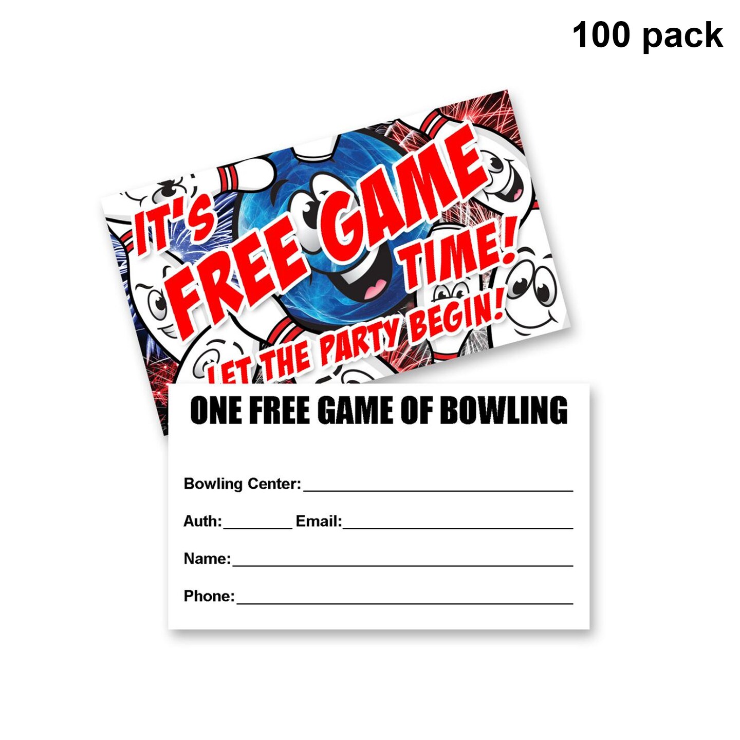 Party Lane Free Game Passes | Exclusive 3 1/2 in x 2 in | MINA&#xAE;