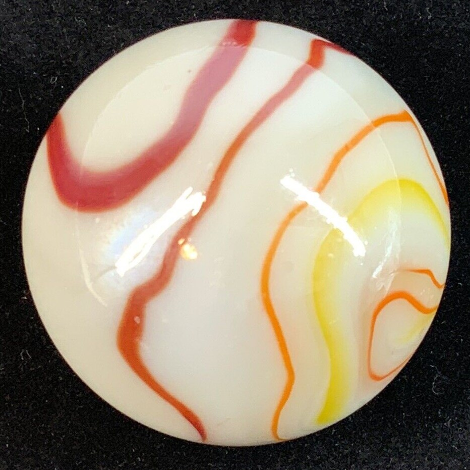 Toe Breaker 50mm (2") GELATO White Swirl Marbles glass Toebreaker HUGE