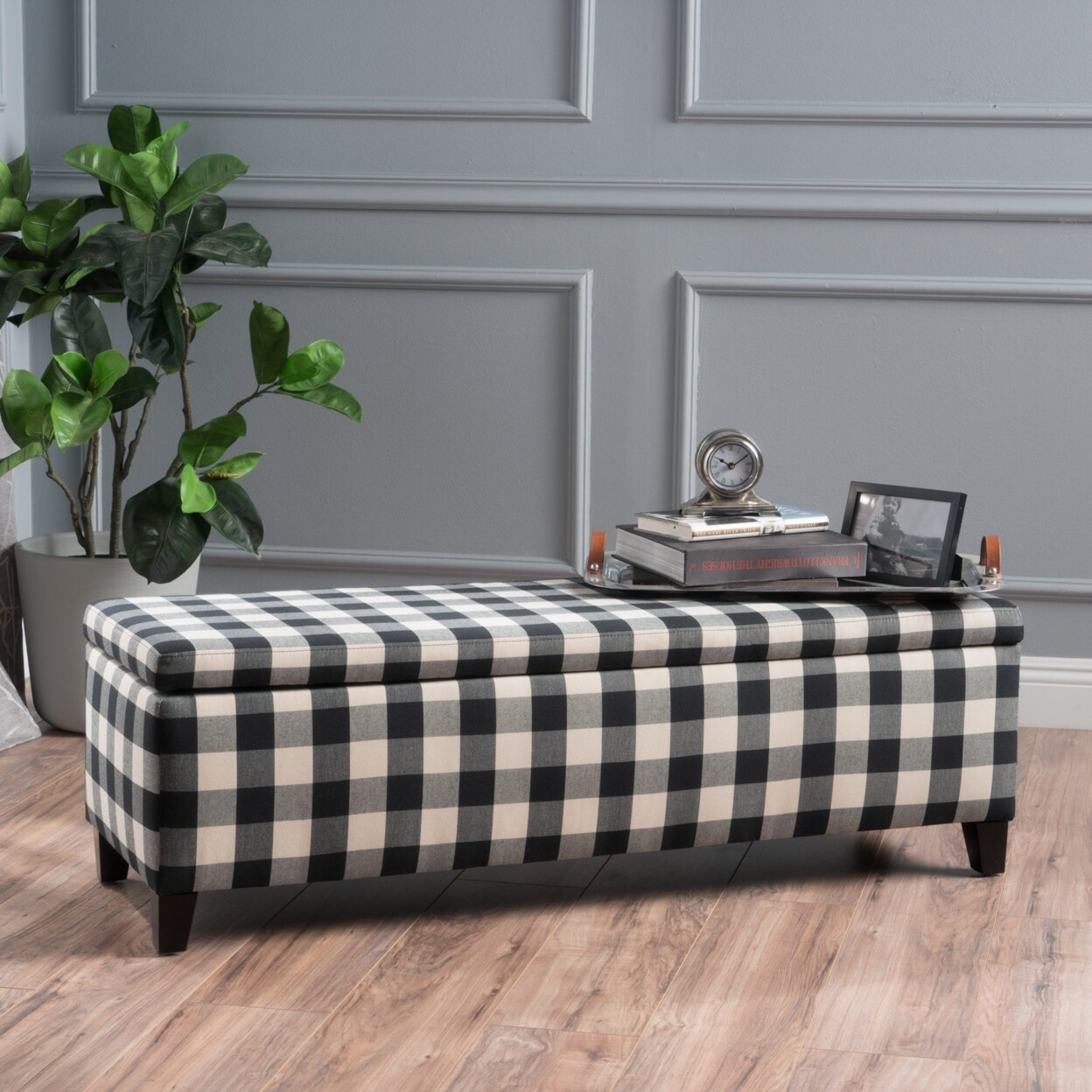 GDFStudio Colby Fabric Storage Ottoman Bench