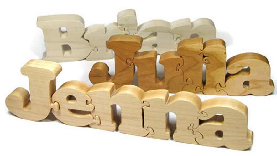 Wooden Name Puzzle, Personalized Gift, Custom Name Puzzle, Wooden Letter Puzzle, Newborn Baby Gift, Nursery Decor