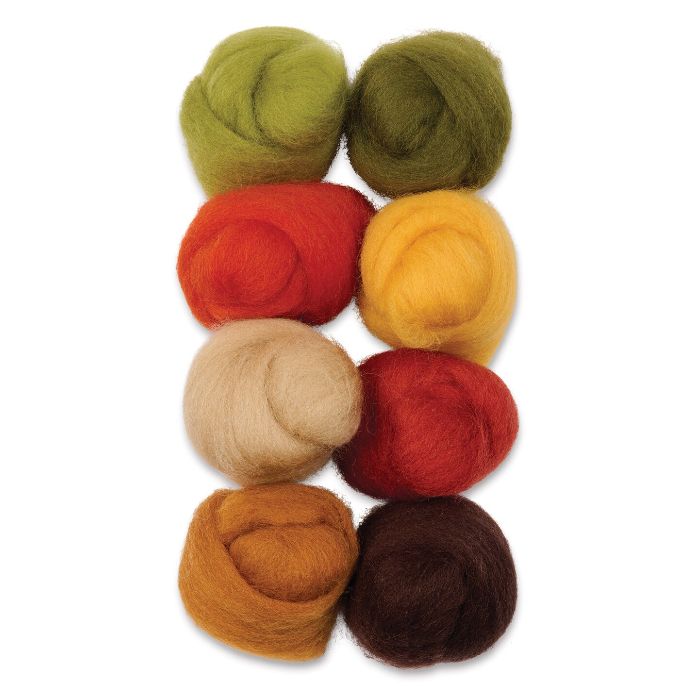 Wistyria Editions 100% Wool Roving - Autumn, Pkg of 8