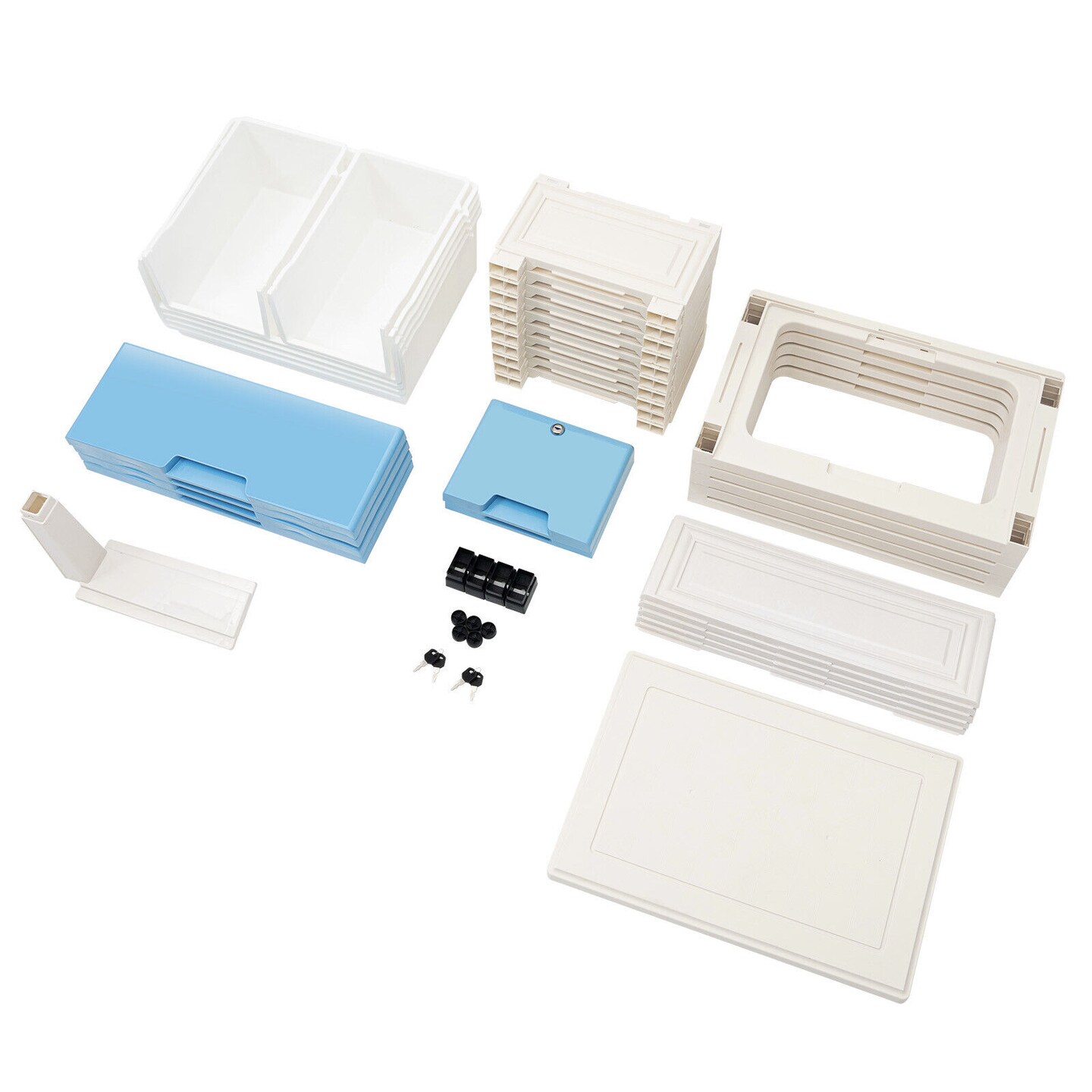 Kitcheniva Plastic Cabinet 6 Drawers Closet Organizer with 4 wheels