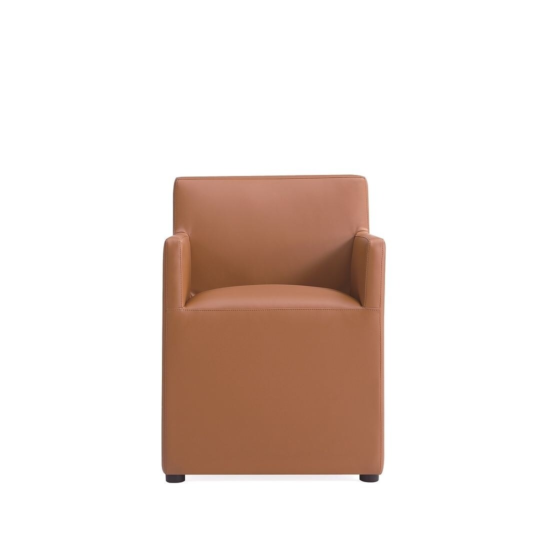 Manhattan Comfort Anna Modern Square Faux Leather Dining Armchair