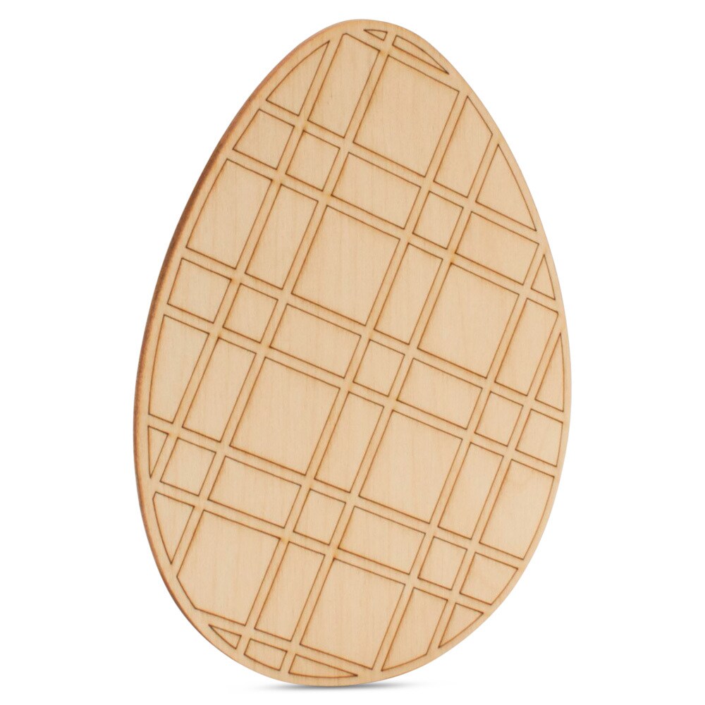 Plaid Wood Easter Egg Cutouts, 5&#x22;-14&#x201D;, 1/8&#x22; Thick |Woodpeckers