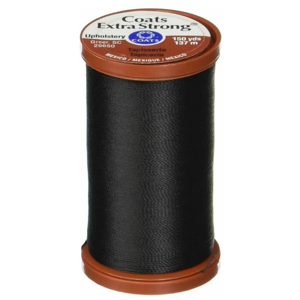 Coats &#x26; Clark Extra Strong Upholstery Thread - 150-Yard, Black