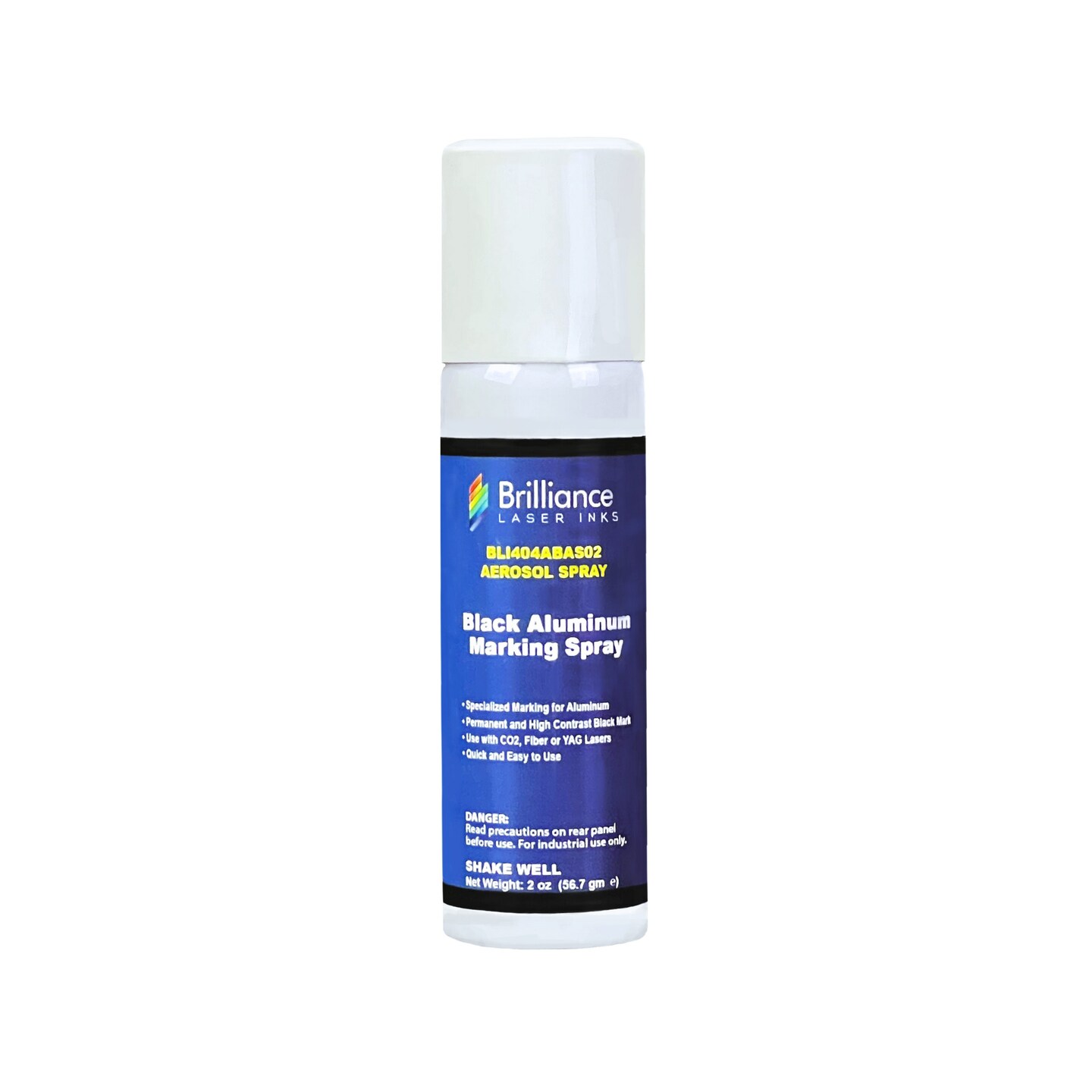 2 Oz Aerosol Black Laser Ink Specially Made for Aluminum w/Anti-Clog Technology - Compatible with CO2 & Fiber Lasers - Permanent, Heat Resistant, High Contrast & Durable Marking