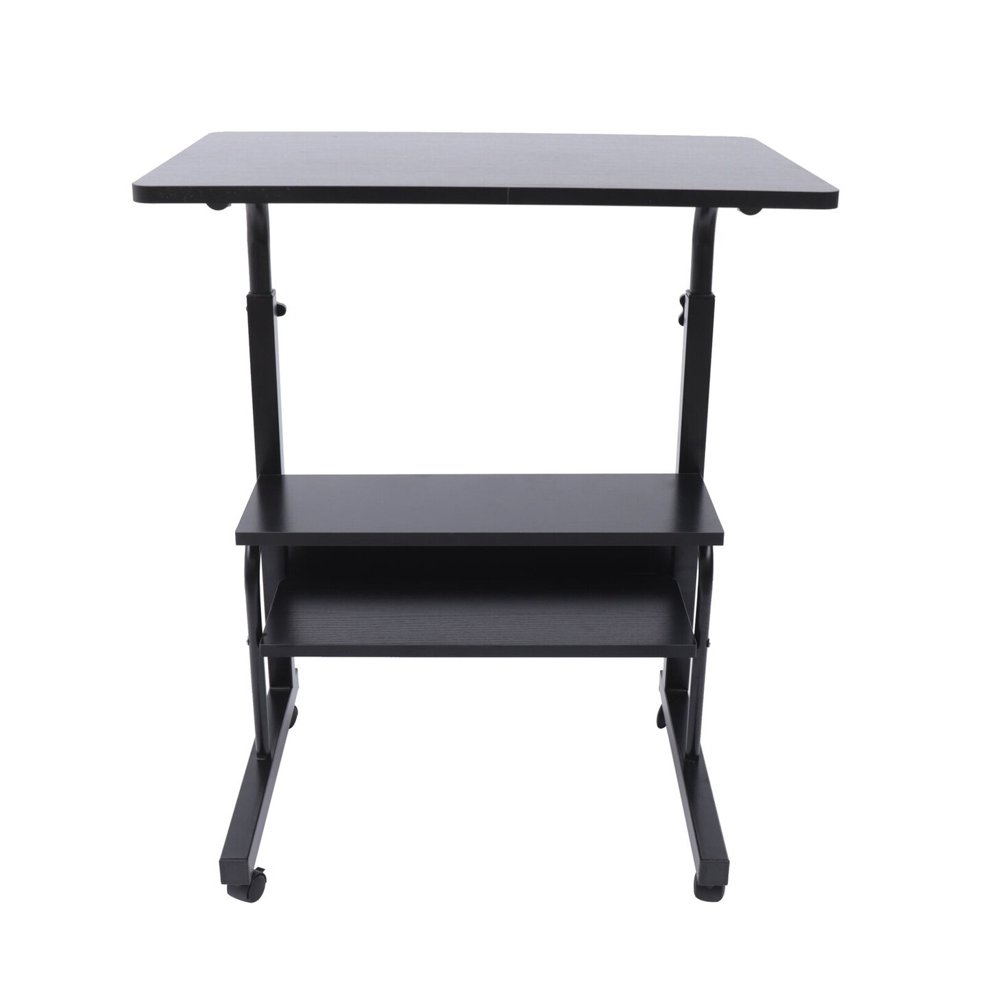 Kitcheniva 3 Layer Portable Tray Table Desk with Wheels