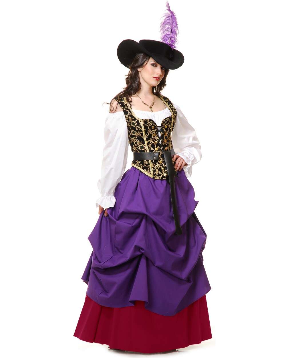Adult&#x27;s Womens  Purple Country Western Lady Wench Dress Costume