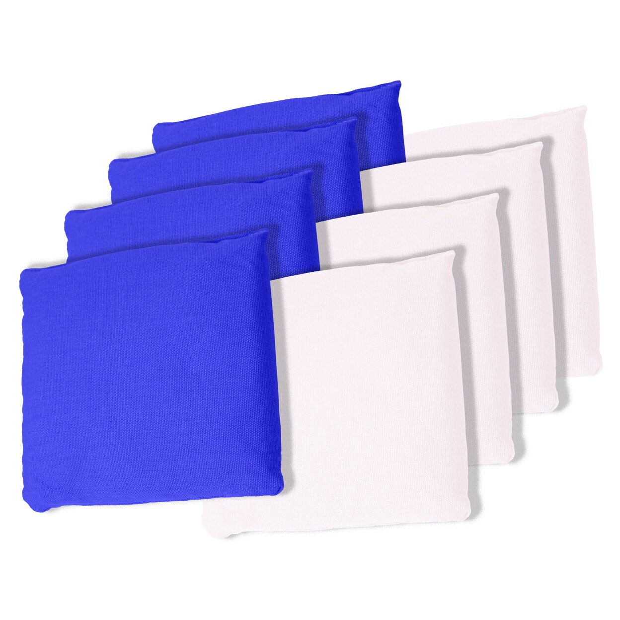 Regulation Cornhole Bag Set 6X6 Durable Canvas 8 Pack Blue White