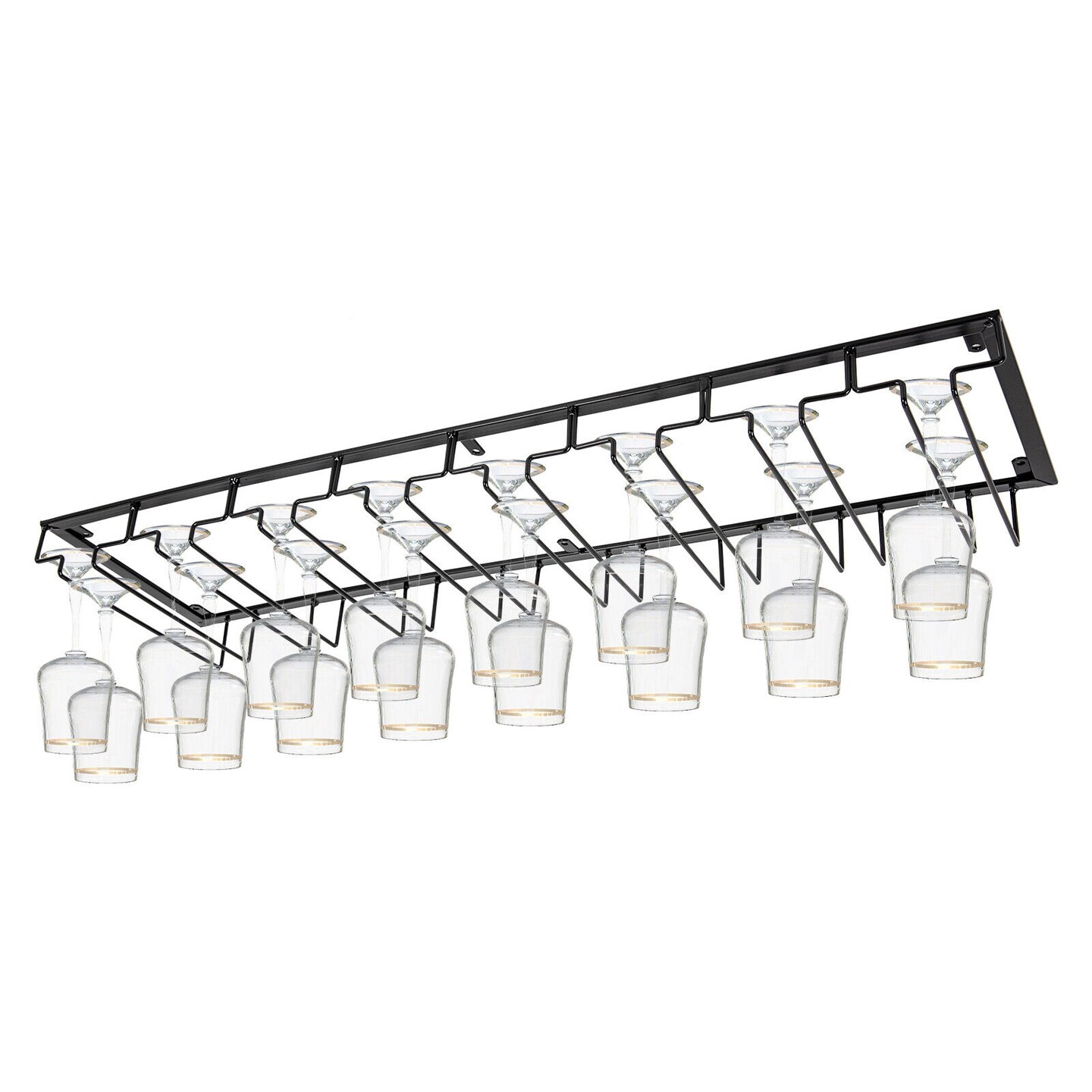 Kitcheniva Metal Wine Glass Rack Holder Wall-Mounted