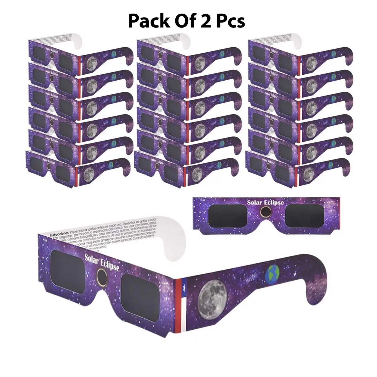 Solar Eclipse Glasses | CE ISO Certified, Safe Shades, Direct Sun Viewing, Fun Glasses | Kids Eyewear | MINA&#xAE;