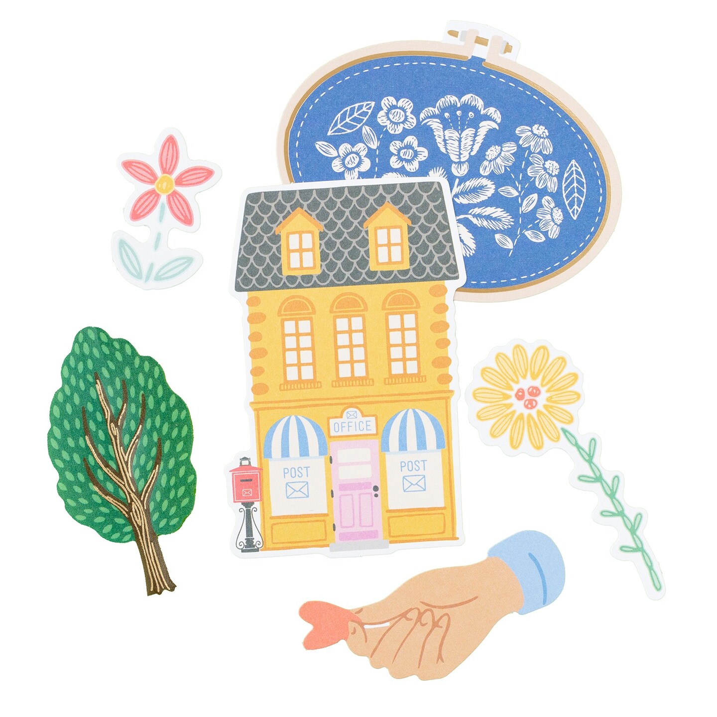 American Crafts Poppy And Pear Ephemera Die-Cuts 70/Pkg-Icons, Gold Foil