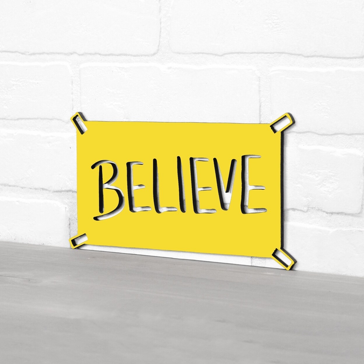 Spunky Fluff Believe  Quote Locker Room Sign