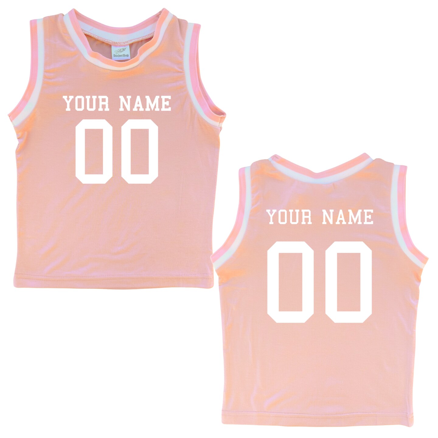 Custom Sleeveless Basketball Sport Jersey for Babies and Toddlers-Personalized with Name and Number (Front and Back) - image22