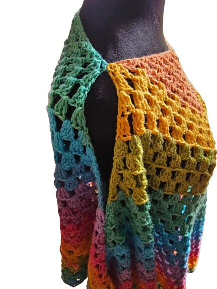 Boho Hippie Cold Shoulder Poncho, Crocheted | MakerPlace by Michaels