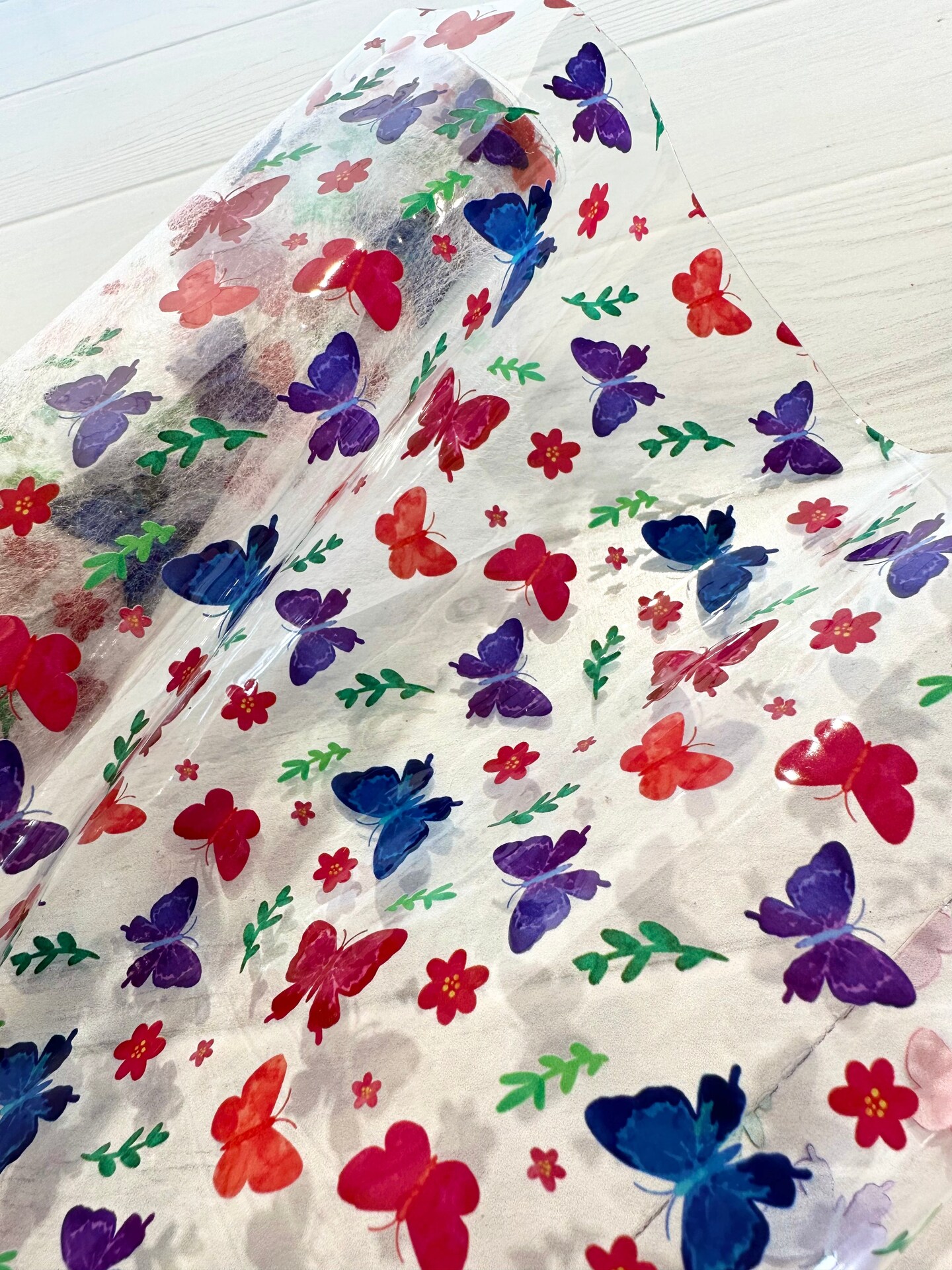 Primary Butterflies Clear Vinyl