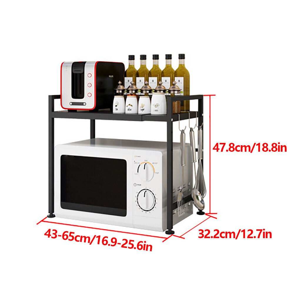 Kitcheniva Double Layer Microwave Oven Shelf Adjustable