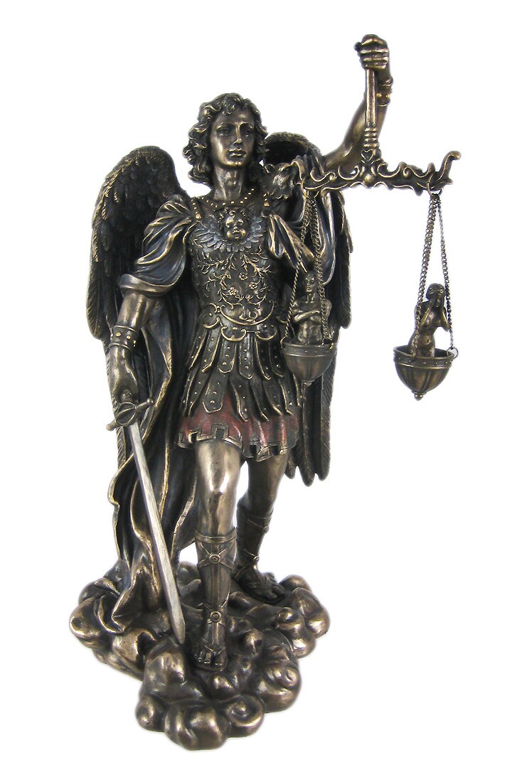 St. Michael Weighing Souls Statue Figure Saint Angel