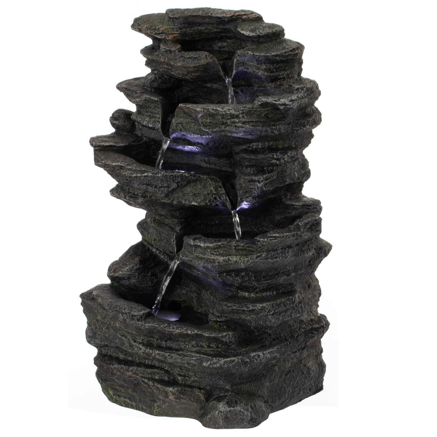 Decorative Rock Look Water Fountain Resin 25 Inch For Home Garden Patio Yard