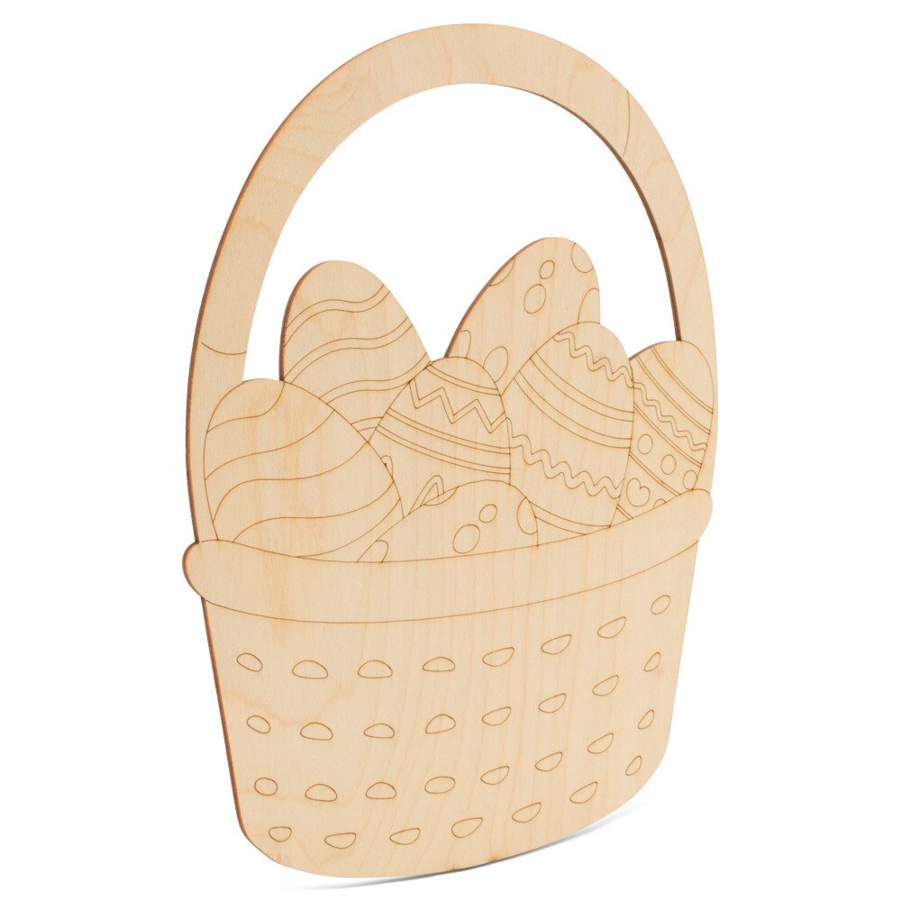 Easter Egg Basket Cutout 3&#x22;-24&#x201D;, 1/8&#x22; Thick, Easter Crafts | Woodpeckers