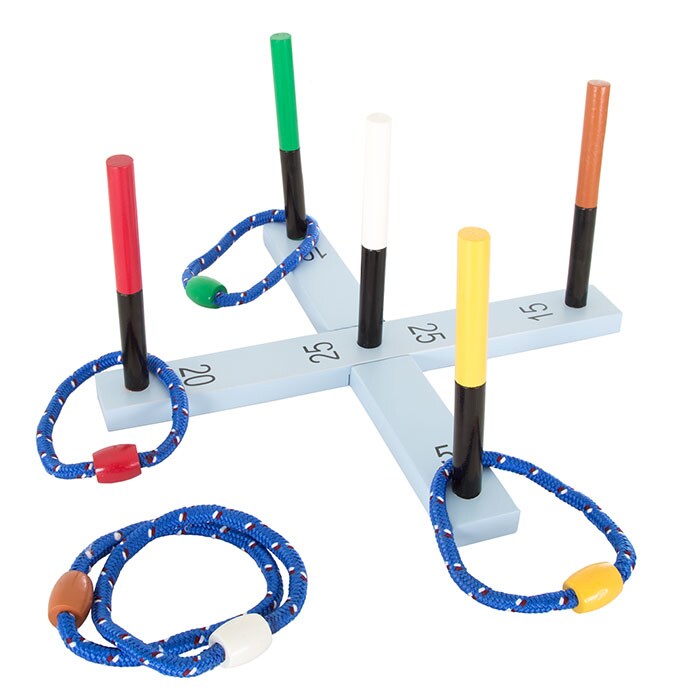 Rope Ring Toss Game Hey Play Indoor Outdoor Family Fun With Carrying Case