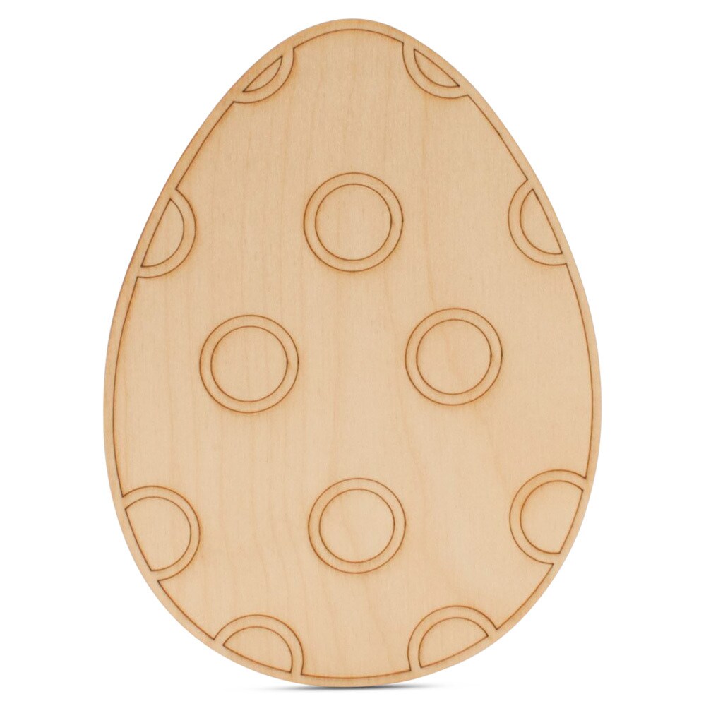 Dotted Wood Easter Egg Cutouts, 5&#x22;-14&#x201D;, 1/8&#x22; Thick |Woodpeckers