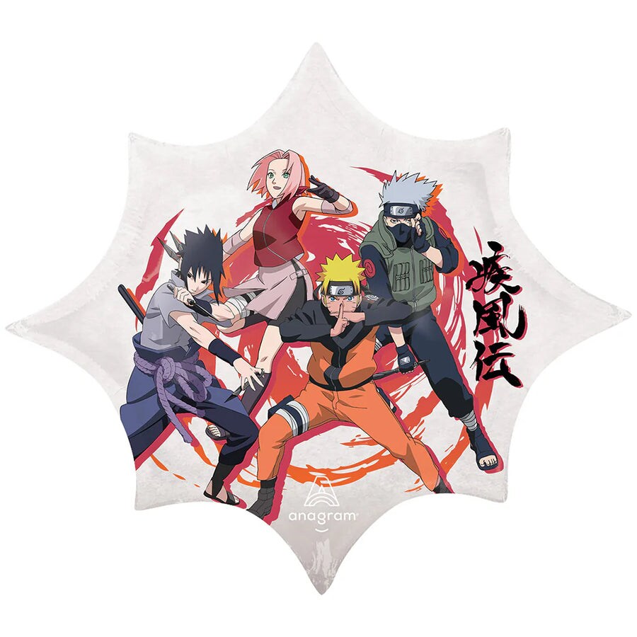 Naruto 35&#x22; Jumbo Shaped Foil Balloon, 1ct