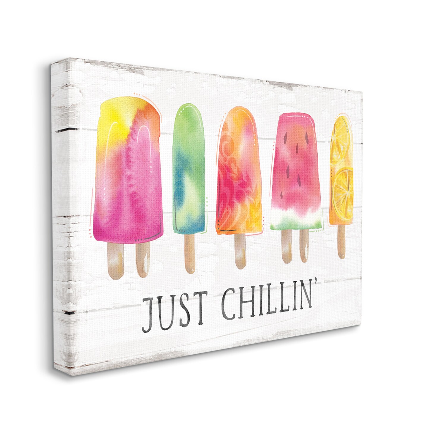 Stupell Industries Just Chillin&#x27; Ice Cream Canvas Wall Art
