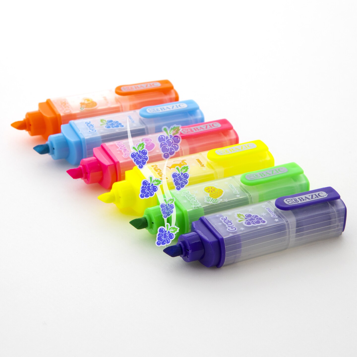 BAZIC Fruit Scented Mini Highlighters (6/Pack)