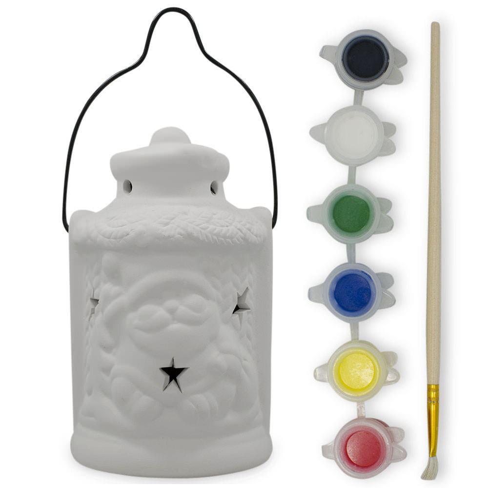 DIY Craft Kit: Paint your Own Santa&#x27;s Lantern with LED Light