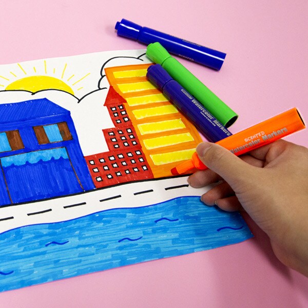 BAZIC Washable Scented Markers 6 Color