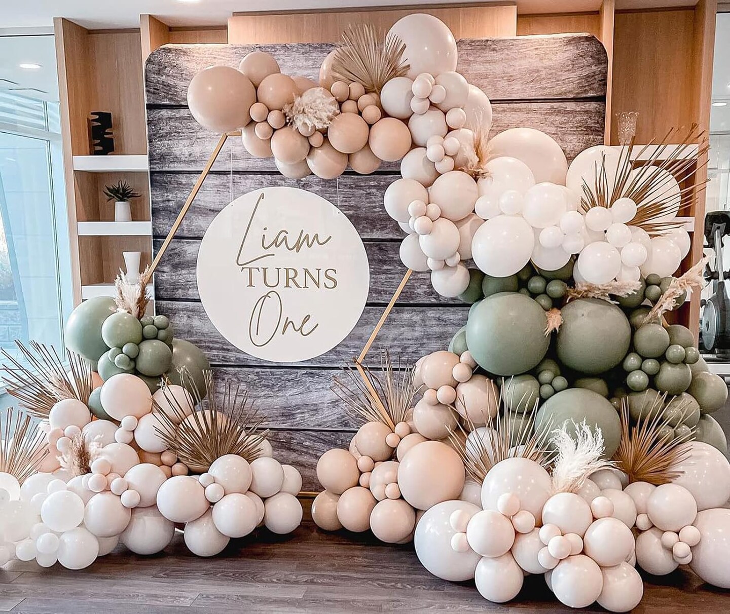 Double-Stuffed Avocado Green Balloon Garland Arch Kit, Retro Apricot and Nude Apricot Latex Balloons Set for Wedding Birthday Balloons Baby Shower Gender Reveal Decorations