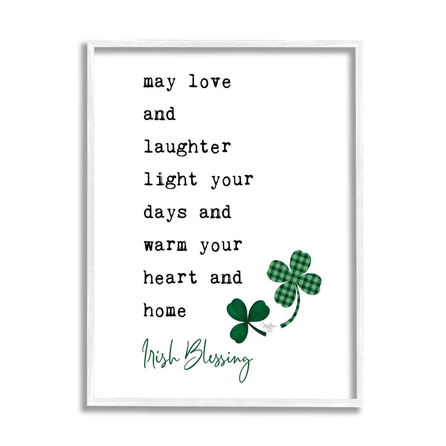 Buy in Bulk - Stupell Industries Heart and Home Irish Blessing Black ...