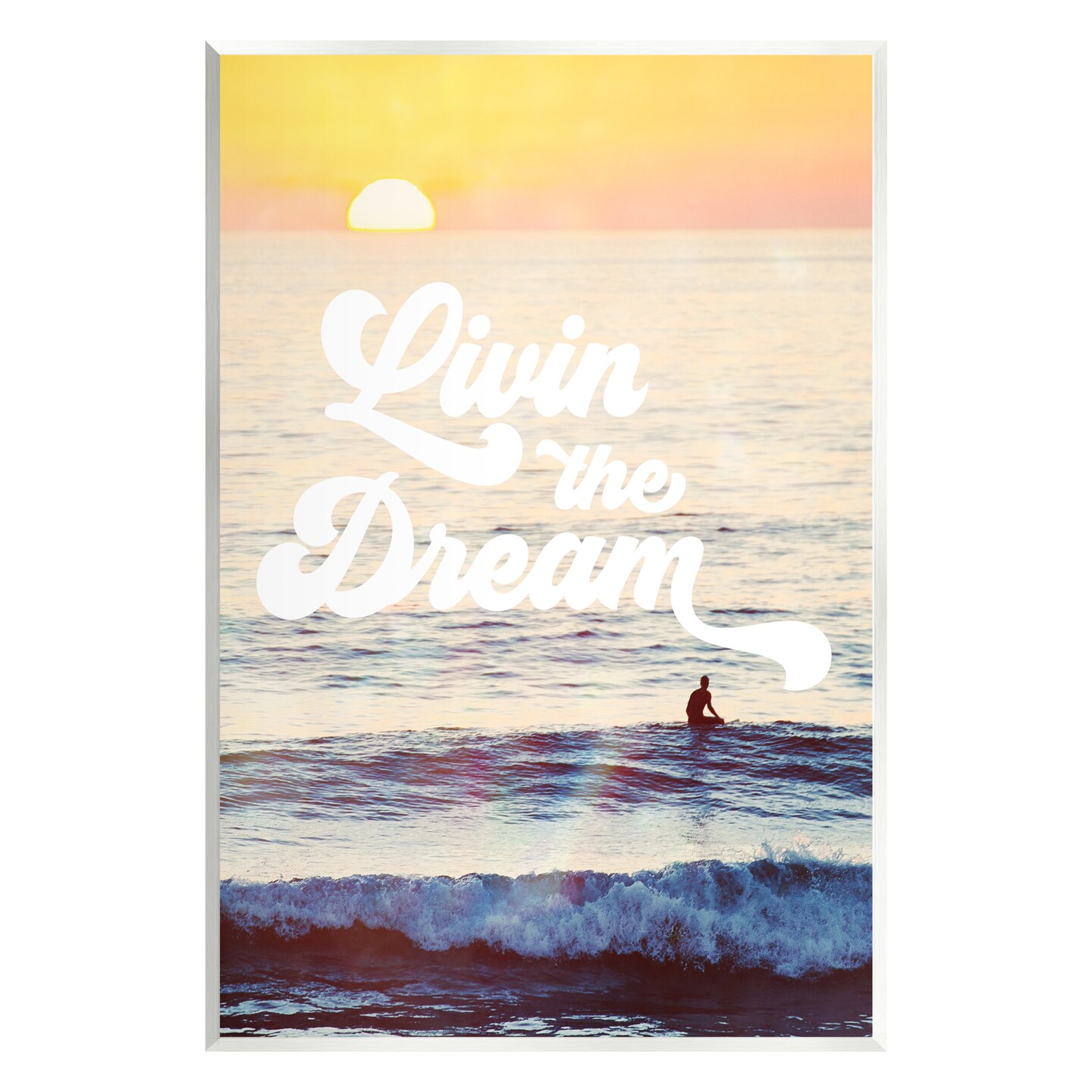 Stupell Industries Livin The Dream Phrase Wall Plaque Art