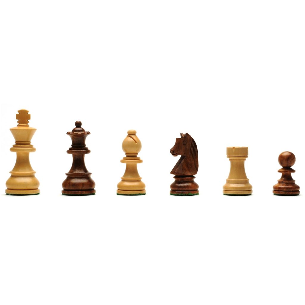 French Staunton Chess Set &#x2013; Weighted Pieces &#x26; Walnut Wood Board 18 in.