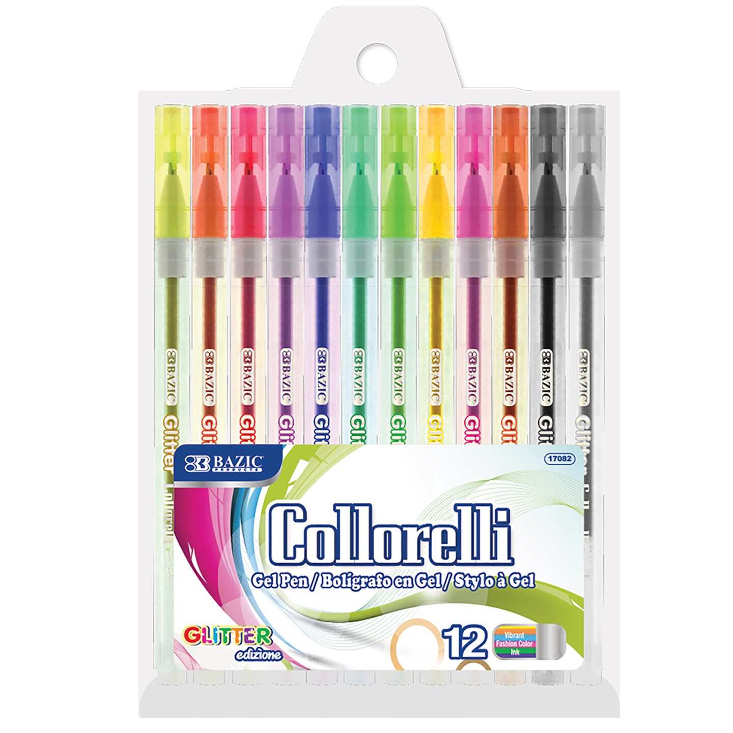BAZIC Collorelli Gel Pen 12 Glitter Color