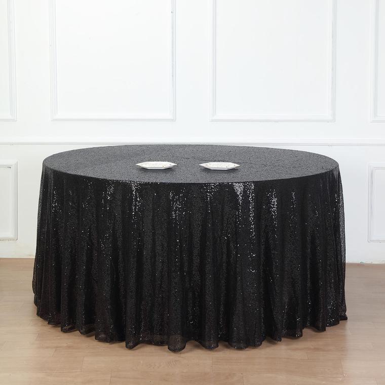 132-Inch Sequin Round Tablecloth