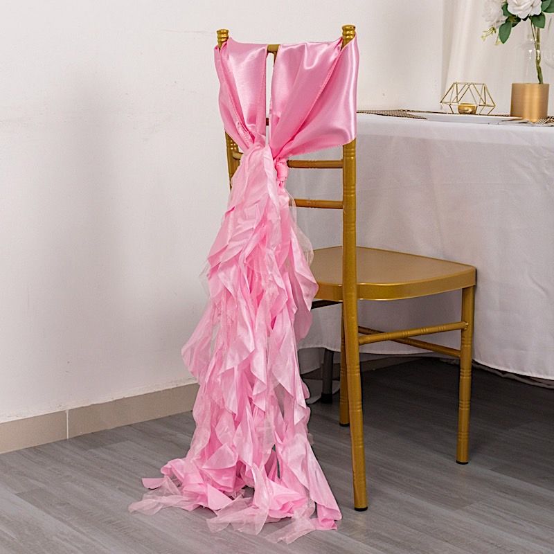 5 Curly Willow Chiffon Satin CHAIR SASHES