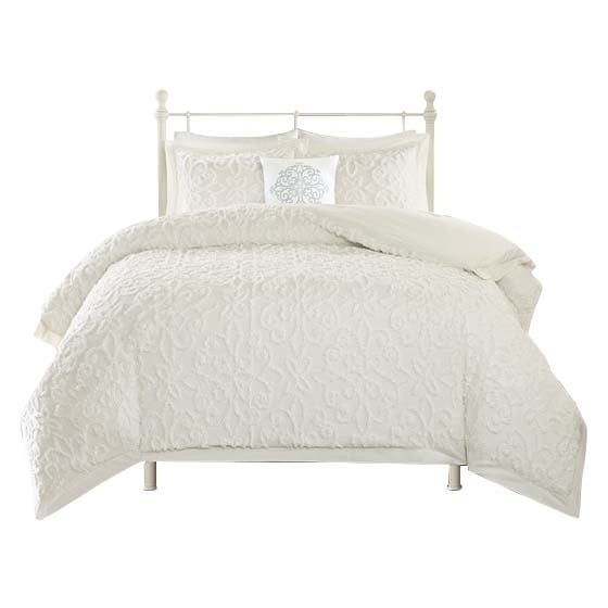 Gracie Mills   Eldridge 4-Piece Tufted Chenille Comforter Set - GRACE-7672
