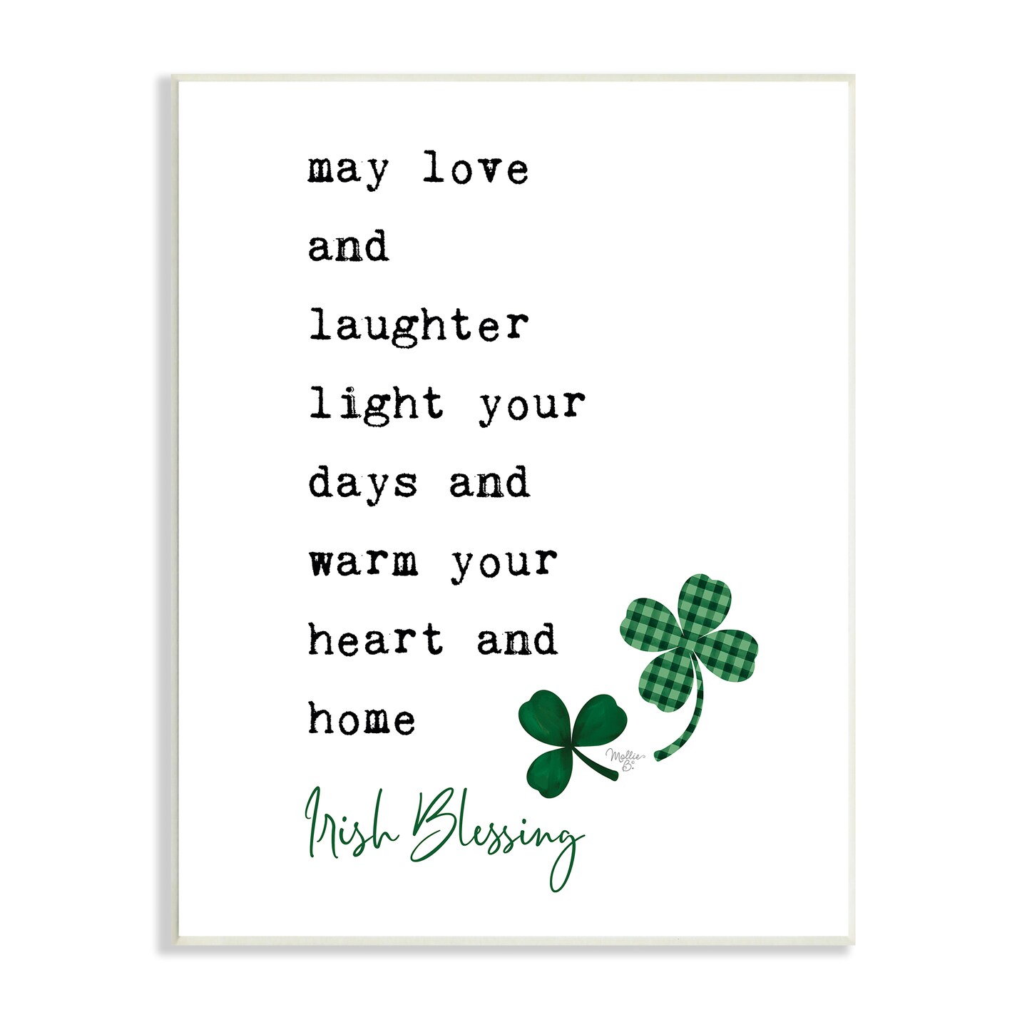 Stupell Industries Heart and Home  Irish Blessing Wall Plaque Art