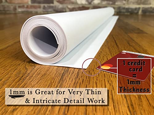 Foam Cosplay - 1mm Thick (1mm to 10mm) - Extra Large Foam Sheets - White or Black - 35" x 59" Sheet - Ultra High Density Craft Foam 85 kg/m3 - by The Foamory