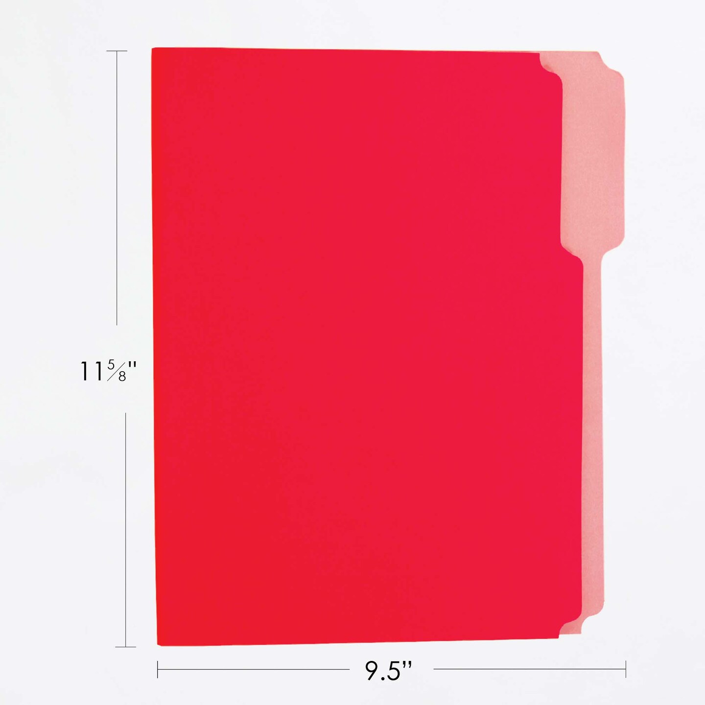 BAZIC File Folder Color 1/3 Cut Letter Size (6/Pack)